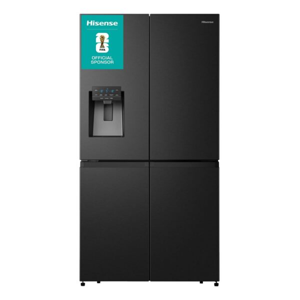Hisense H750FSB-ID 541L Black Stainless Steel Multi-Door Side by Side Fridge Freezer