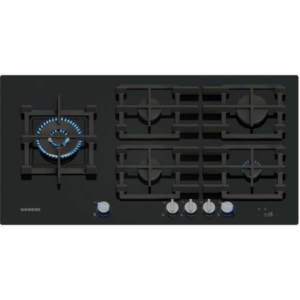 Siemens ER9A6SH40Z iQ700 90cm Gas Hob (Black Tempered Glass)