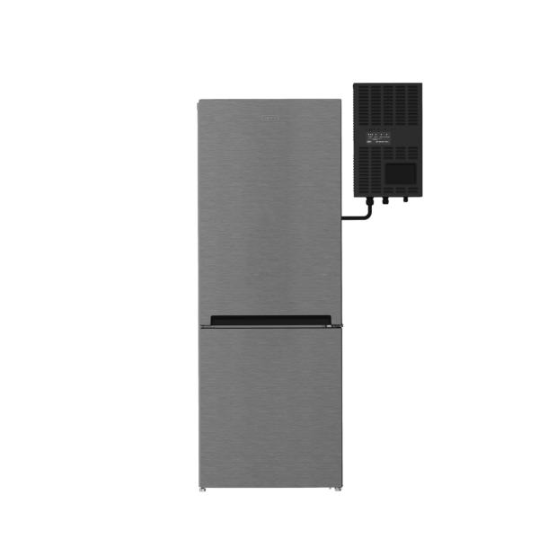 Defy DAC631S2 303L Satin Metallic Solar Combi Fridge Freezer