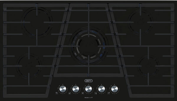 Defy DHG931 900mm Black Gas On Glass Hob