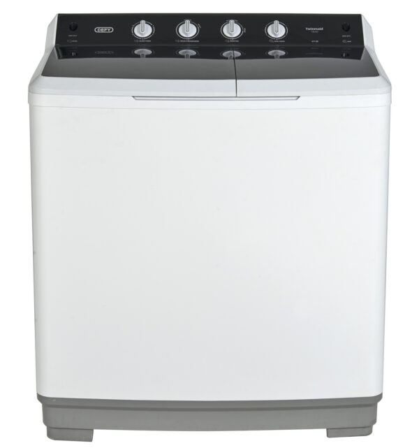 Defy DTT152 15kg White Semi-Automatic Twin Tub Washing Machine