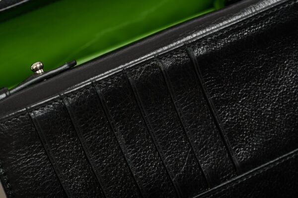 Winklmayr Georgia Black Nile Crocodile Leather Clutch Bag with Link Strap view 5