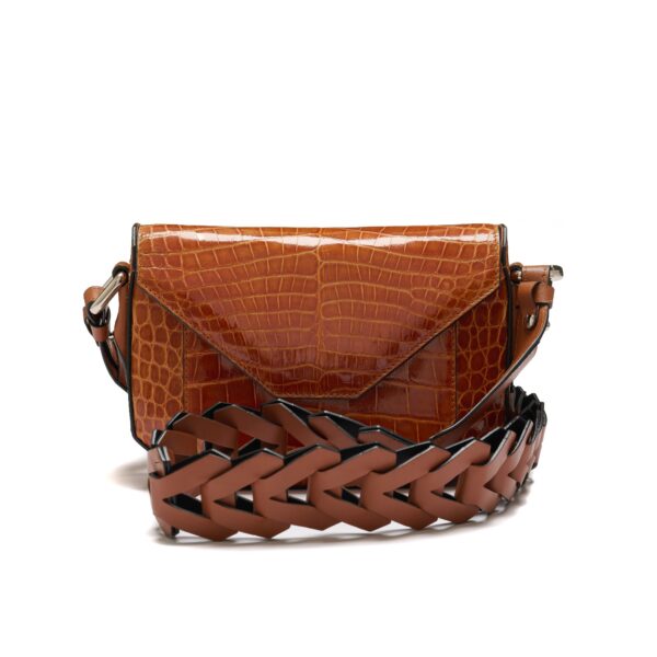 Winklmayr Lee Brown Nile Crocodile Leather Shoulder Bag