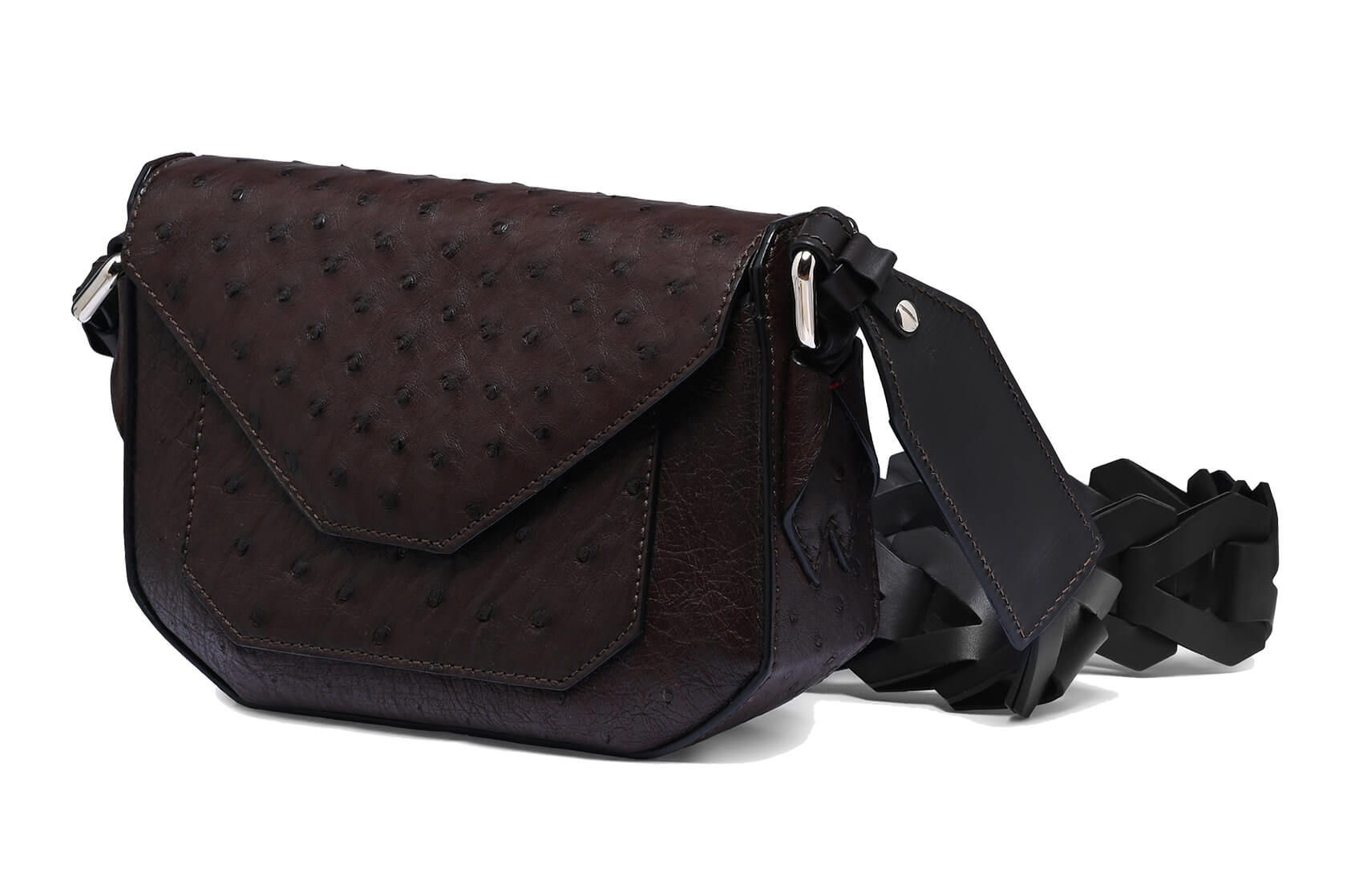 Winklmayr Lee Dark Brown Full-Quill Ostrich Leather Shoulder Bag view 4