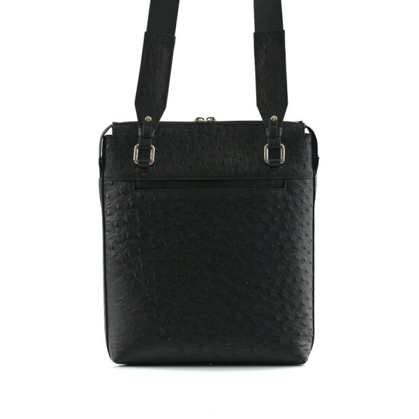 Winklmayr Leon Black Ostrich Quill Leather Satchel view 5