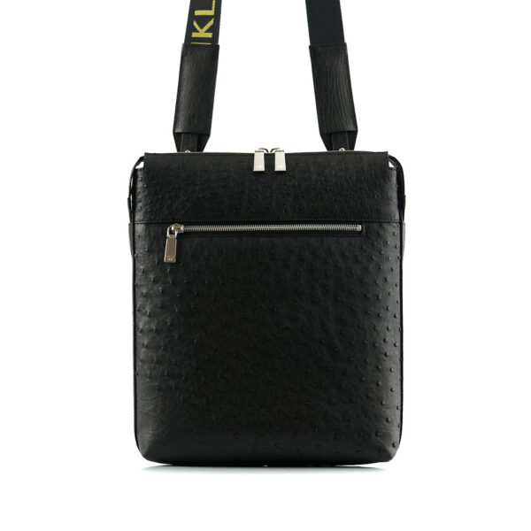 Winklmayr Leon Black Ostrich Quill Leather Satchel