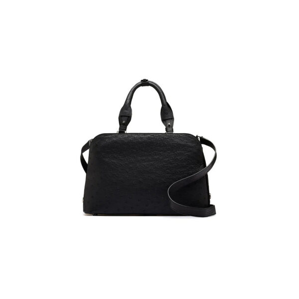 Winklmayr Lexington Black Ostrich Quill Leather Business Bag
