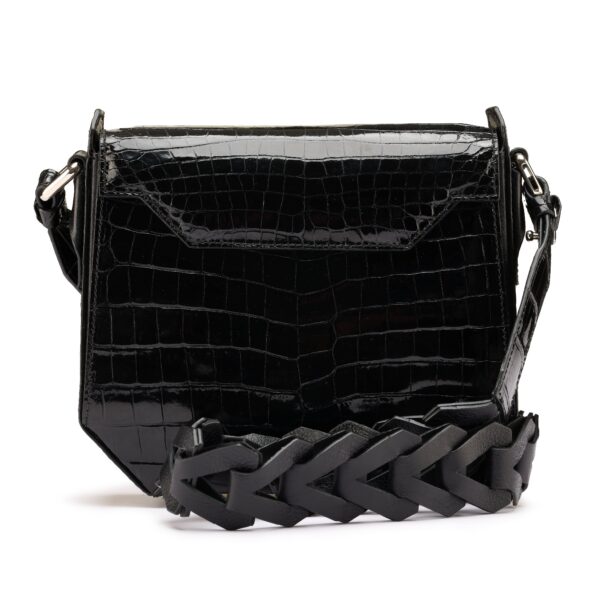 Winklmayr Lia Black Nile Crocodile Leather Shoulder Bag