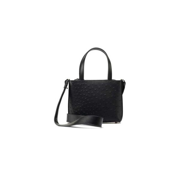 Winklmayr Lily Black Ostrich Quill Leather Shoulder Bag