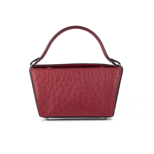 Winklmayr Lottie Red Ostrich Quill Leather Crossbody Bag