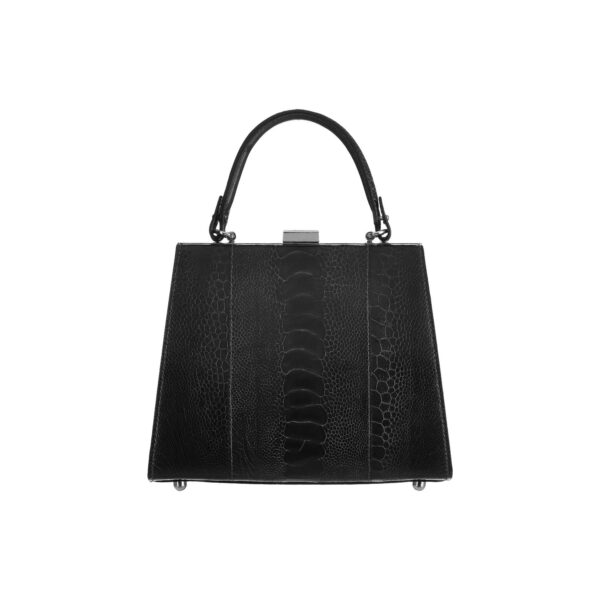 Winklmayr Sophie Black Ostrich Leather Evening Bag