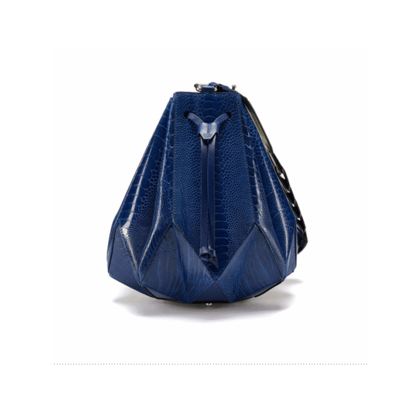 Winklmayr Venus Blue Ostrich Leather Bucket Bag
