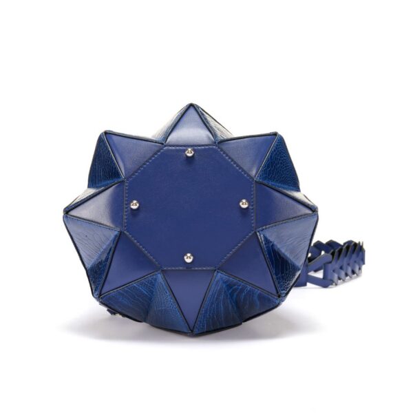 Winklmayr Venus Blue Ostrich Leather Bucket Bag view 5