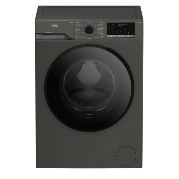 Defy DAW397 10kg SteamCure Front Loader Washing Machine, Manhattan Grey
