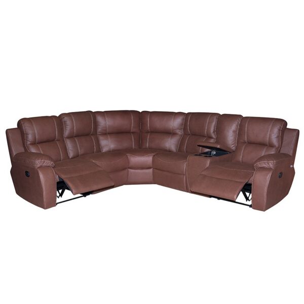 Calgan Lyla 6 piece 5 seater corner recliner suite with console